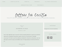 Tablet Screenshot of lettersforcecilia.com